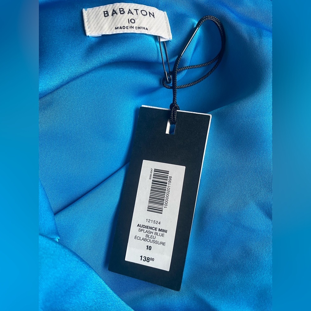 NWT Aritzia Wilfred Audience Satin halterneck mini dress - Picture 12 of 14